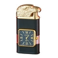 thumbnail image 1 of Zzbeans Windproof Lighter, Vintage Watch Bezel Torch Refillable Butane Lighter, Adjustable Flame Dual Mode Gift for Men Women, Gold, 1 of 6