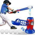 thumbnail image 1 of Zzbeans Youth Baseball Training Set, Remote Control Automatic Ball Launcher for Hitting Practice, Extendable Portable Baseball Trainer with 5 Balls for Outdoor Sports Skills Development, 1 of 7