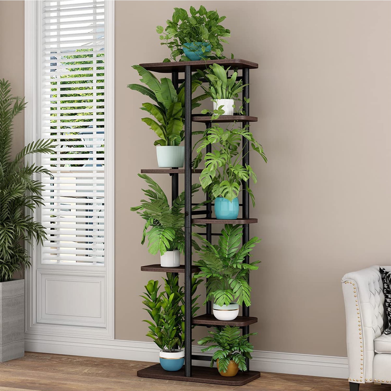 Zzbiqs 7-Shelf Plant Stand Flower Stand Plant Display for