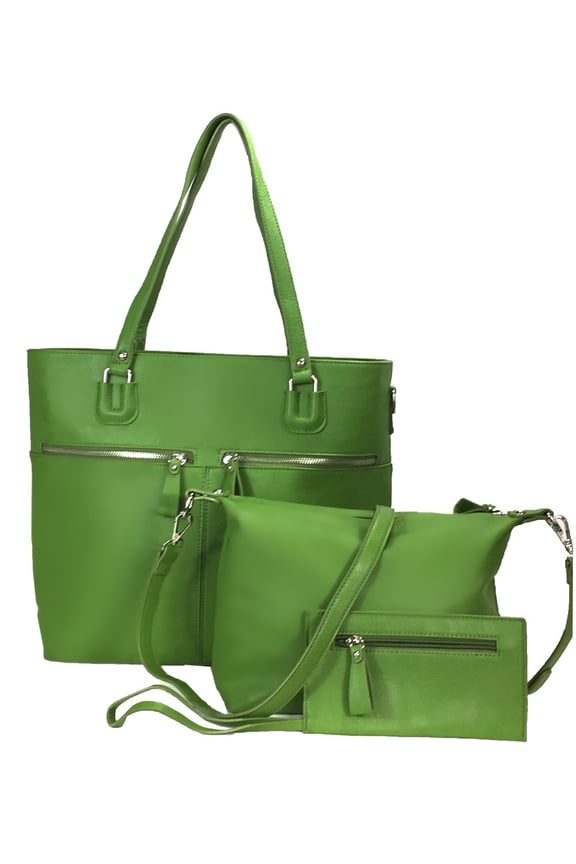 3 pcs Tote Bag Set Big Purse-Green