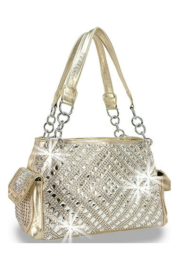 Diamond Gem Rhinestone Purse Gold
