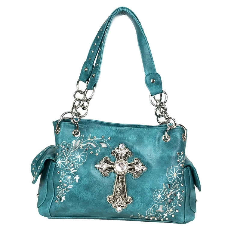Purses with crosses and bling best sale