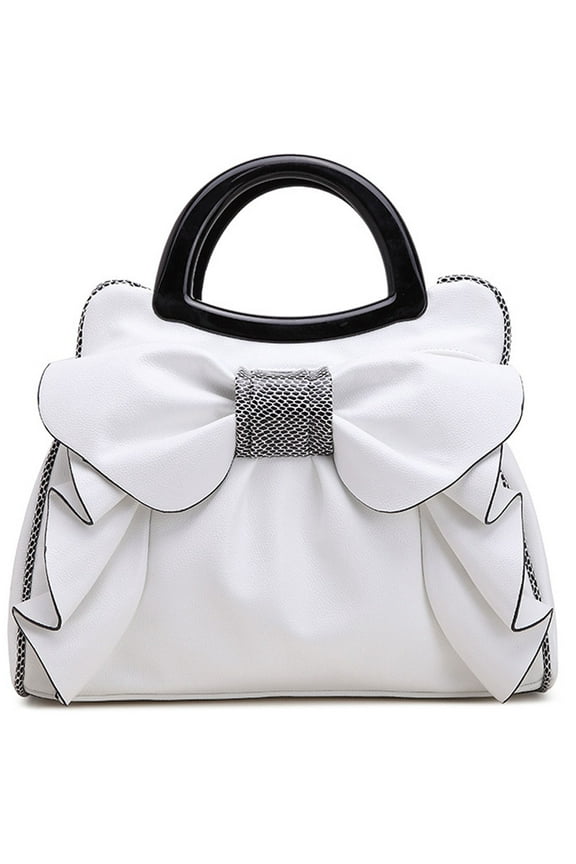 Ruffle Purse White