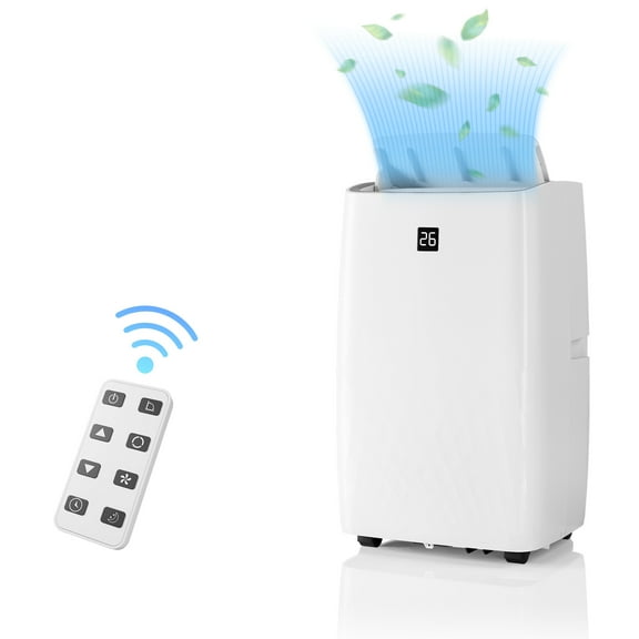 Zzistar 12000 BTU Portable Air Conditioners with Dehumidifier and Fan Mode, 24H Timer & Remote Control, AC Unit for Home, Office, School