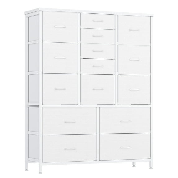 Zzistar 15 Drawers Dresser,37.4inch Wood Sideboard Chests of Drawers Storage Cabinet for Bedroom