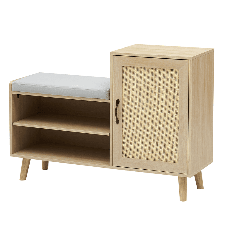 Shoe cabinet with online cushion seat