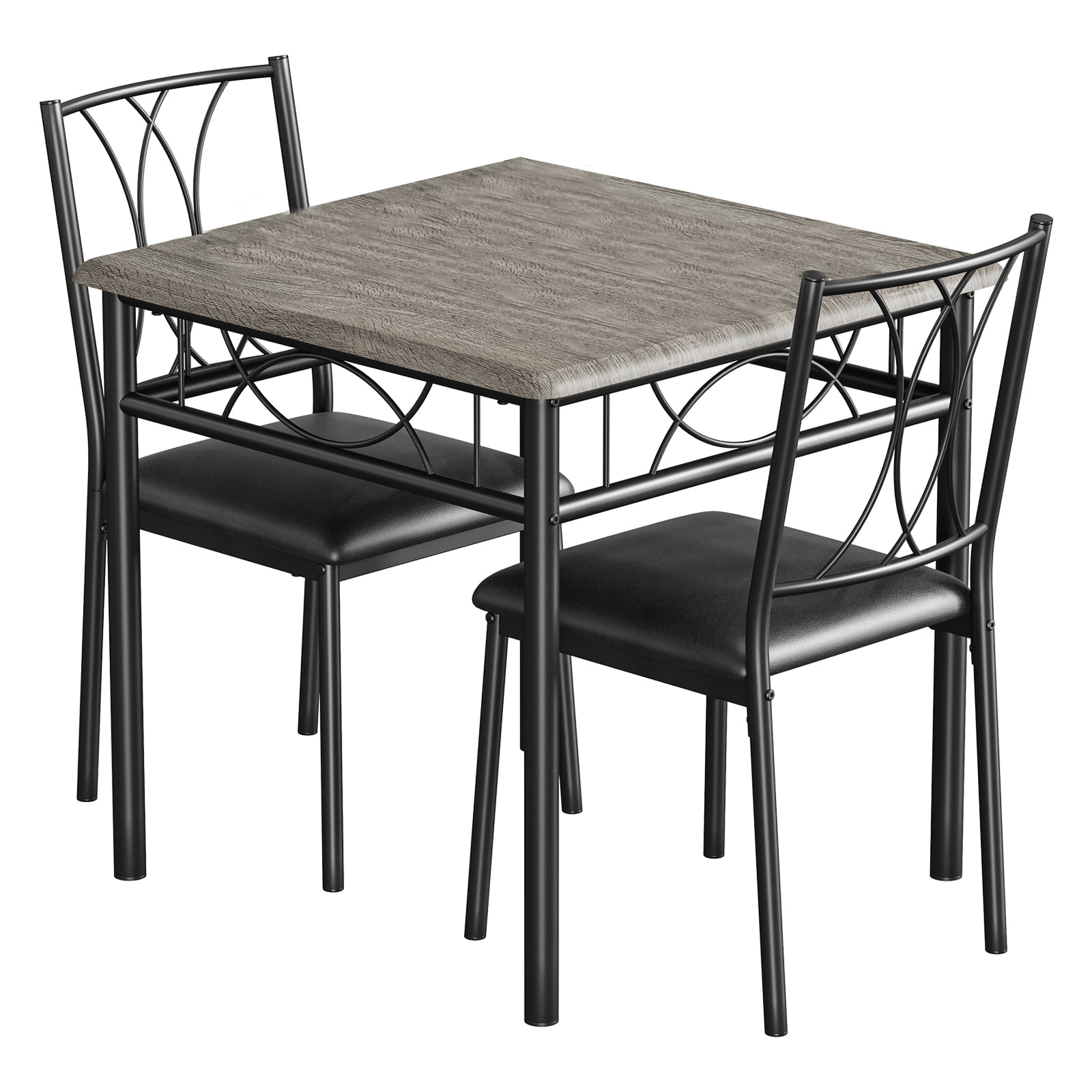 Regency Cain Square Breakroom Table with 4 Stackable Restaurant Chairs 