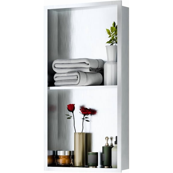 Zzistar 304 Stainless Steel Shower Niche | Bathroom Wall Niche Insert & Recessed Shelf Organizer