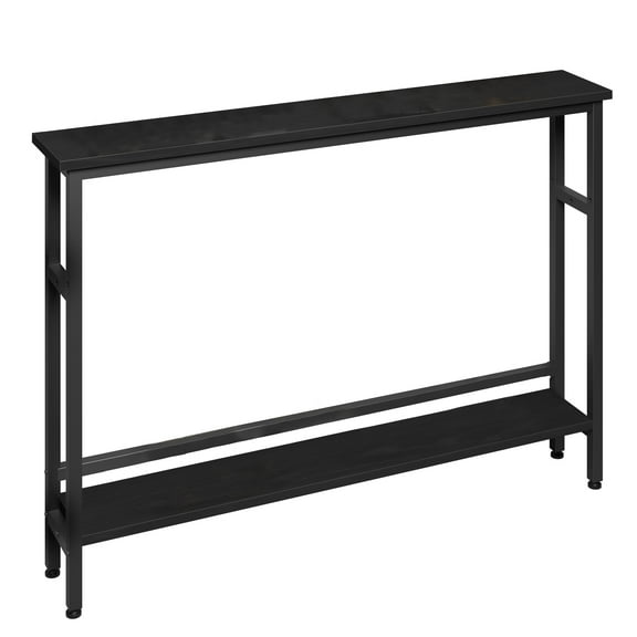 Zzistar 5.9" Narrow Console Table, 2 Tier Rectangular Sofa Table Slim Behind Couch Table with Adjustable Shelf