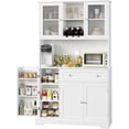 thumbnail image 1 of Zzistar 67.9 Tall Kitchen Pantry Storage Cabinet, Modern Buffet Cabinet with 2 Drawers ,Microwave Stand,Doors and Shelves | Wine Rack, 1 of 8