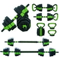 Zzistar Adjustable Dumbbells Set ,4 in 1 Barbell Kettlebells PushUp