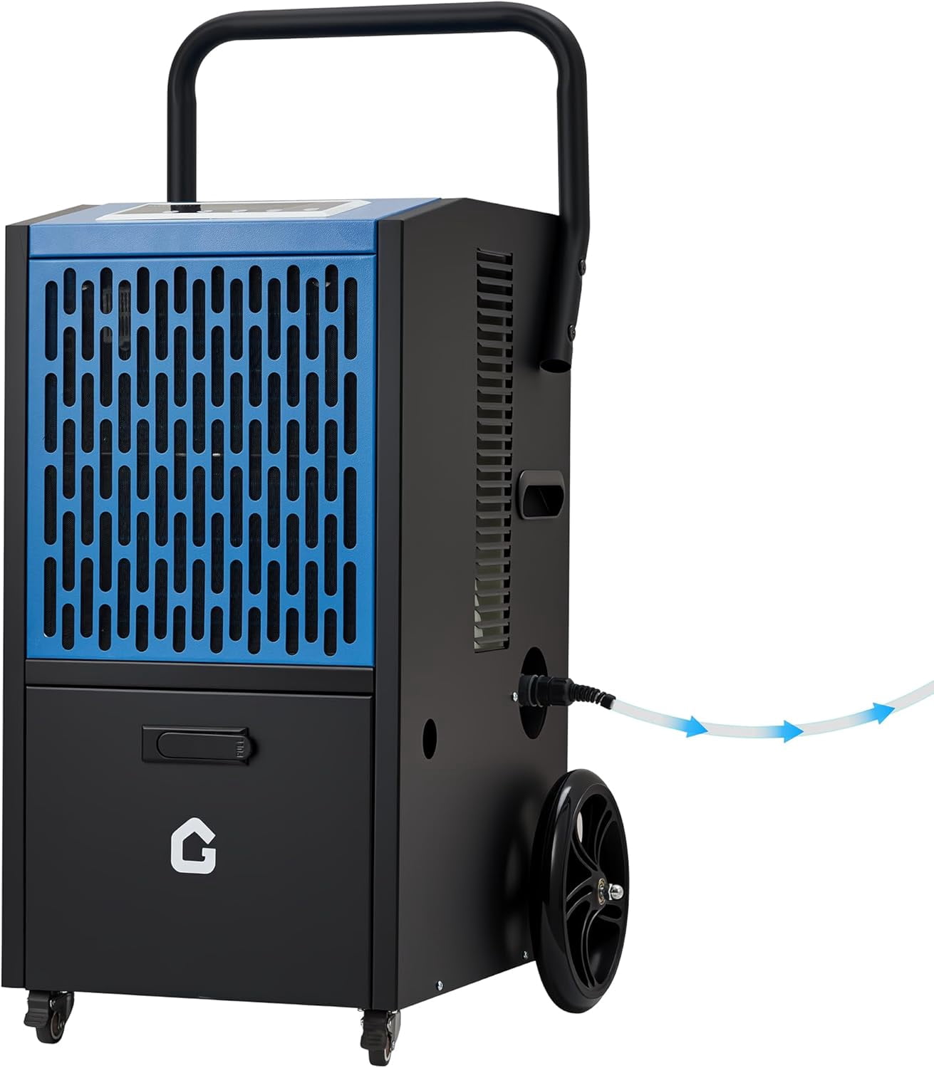 Zzistar Commercial Dehumidifier for Basement, Large Space,8000 Sq.Ft ，105 Pint Dehumidifier with Drain Hose, Timer and 4 Wheels，24H Timer, Child Lock