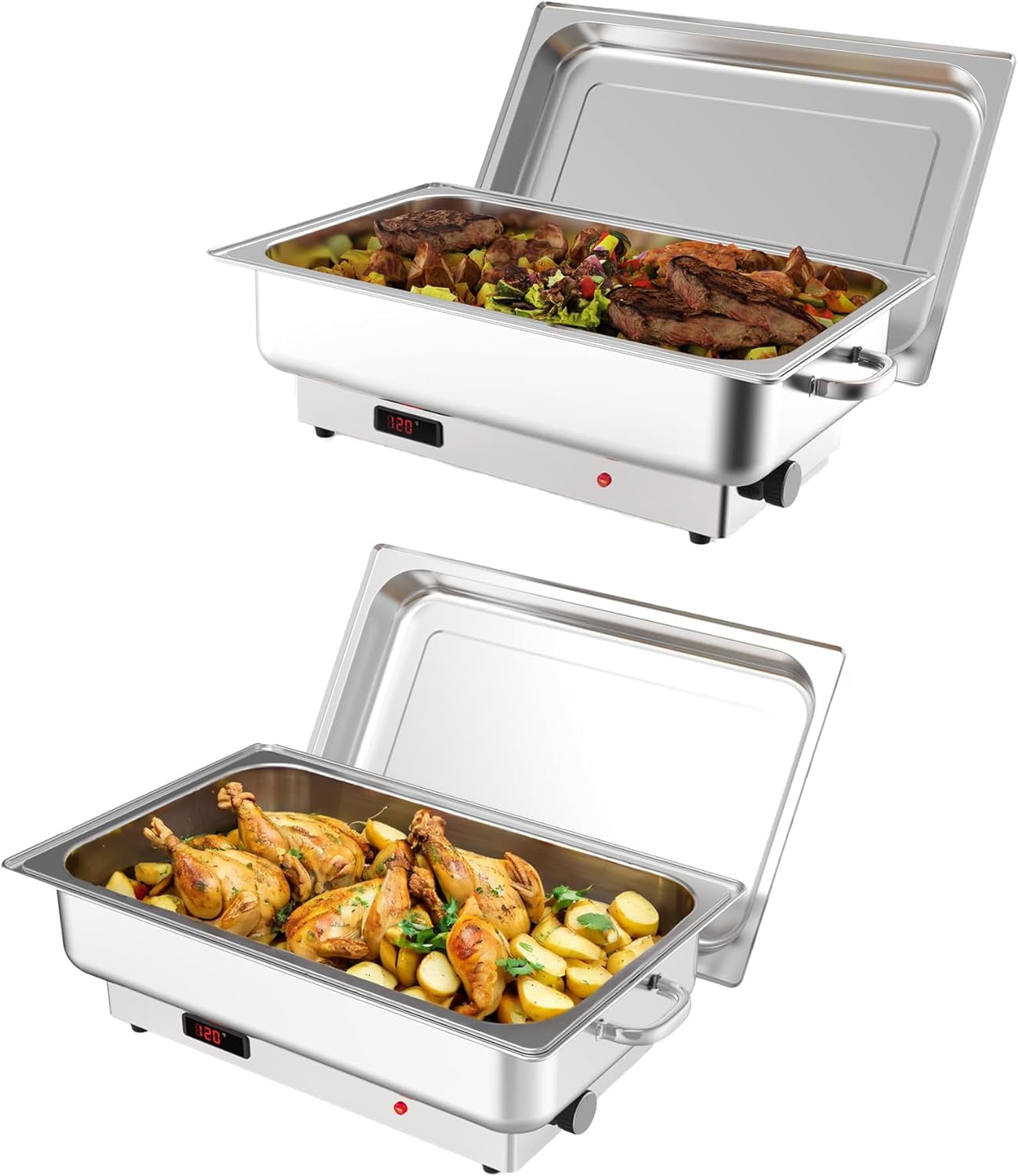 Zzistar Commercial Electric Chafing Dish Buffet Set, 9QT Food Servers ...
