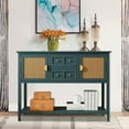 thumbnail image 1 of Zzistar Console Table, Rattan Entryway Table with 2 Drawers ,Storage Cabinet Accent Sofa Table Entryway Table for Living Room, Hallway, Foyer, 1 of 8