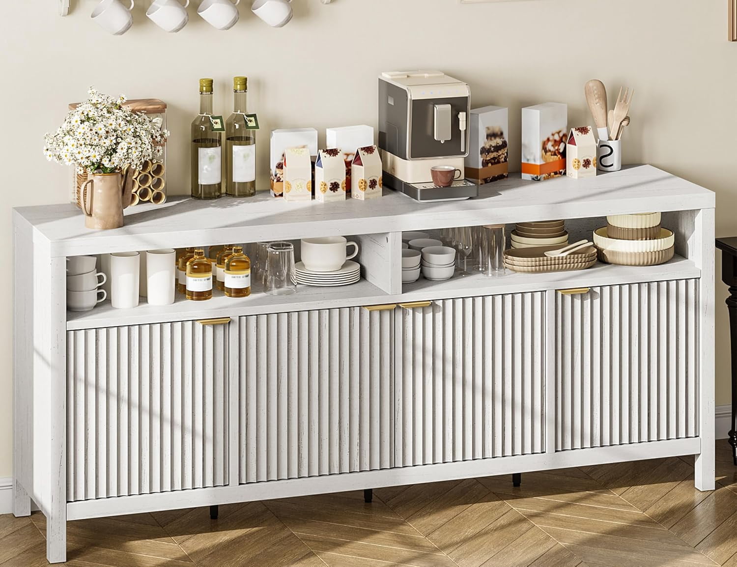 Zzistar Fluted Storage Cabinet 65.8