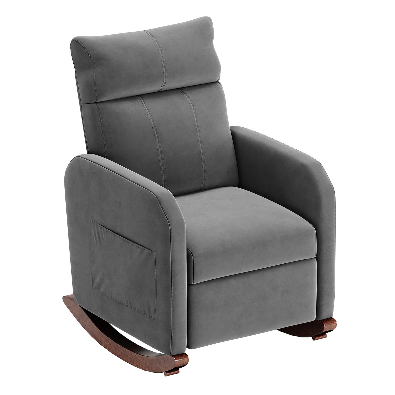 Side Rocking Chair Zzistar Glider Chair Upholstered Chair, Modern Rocking Chair Nursery ...
