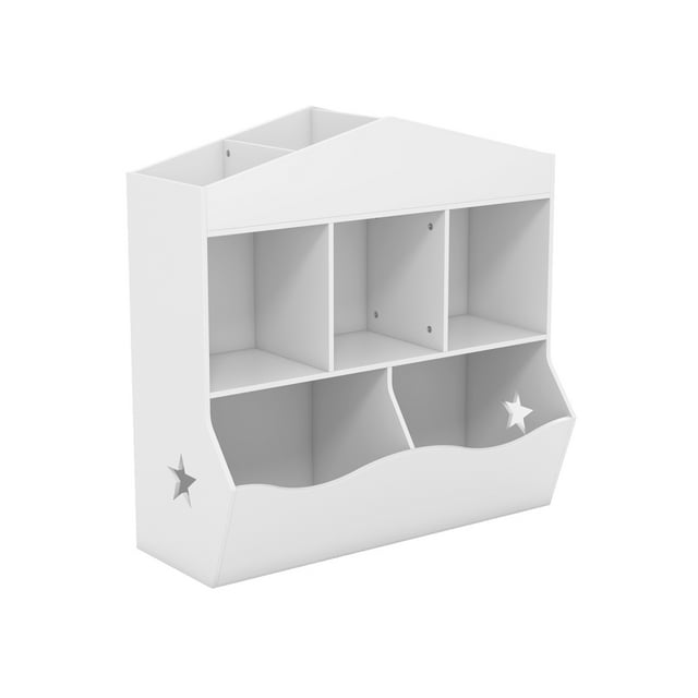 Zzistar Kids Bookshelf Toy Storage Organizer, Wooden Open Storage Cubby