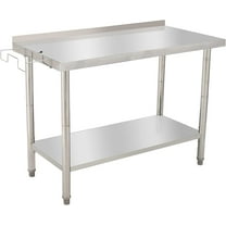 Zzistar NSF Stainless Steel Table for Prep & Work, 48" x 24" with Adjustable Undershelf, Commercial Heavy Duty Table for Restaurant, Home and Hotel