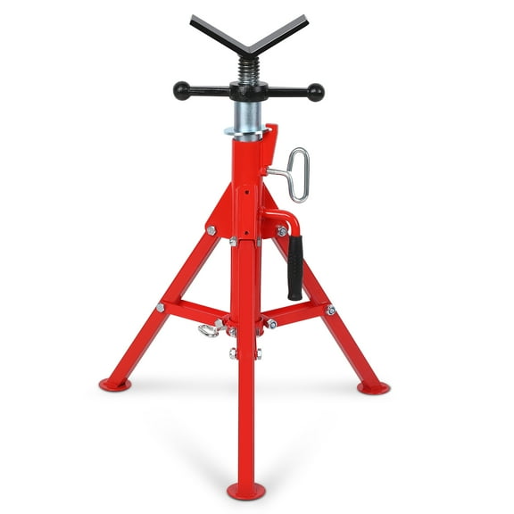 Zzistar V Head Pipe Stand with Adjustable Height 28-52 Inch, Foldable & Portable Pipe Jack Stand with 1500 LB Capacity, 1/2 to 12 Inch Pipe Supporting for PipefittersWelding and Pipe Threading