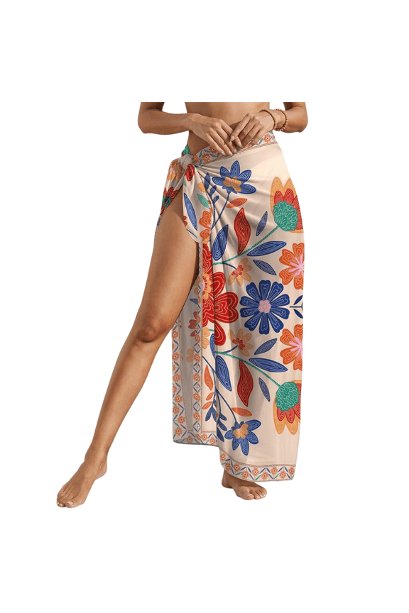 Sarong Coverups for Women Beach Wrap Floral Bikini Cover Up for Swim Vacation