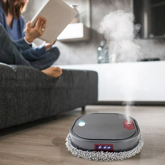 Zznnkj 2.4" Robot Vacuum Cleaner with 1500mAh Capacity, 3 in 1 Sweeping Robot, Robot Vacuum and Mop Combo USB Charging Household Smart Sweeper Robot for Pet Hair, Carpet, Hard Floor