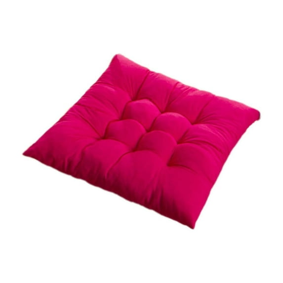 Zznnkj 2 Pack Chair Cushions with Ties, Outdoor/Indoor Ultra Soft Warm Chair Pads for Dining Chairs, Square Seat Cushions for Kitchen, Dining Room, Office, 16"x16", Hot Pink