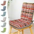 thumbnail image 1 of Zznnkj 2-in-1 Chair Cushion with Backrest, Boho Printed Thick Tufted Padded Seat & Back Pillow, Non-Slip Rocking Chair Cushion with Ties for Dining Kitchen Office Home Indoor/Outdoor Use, 1 of 7