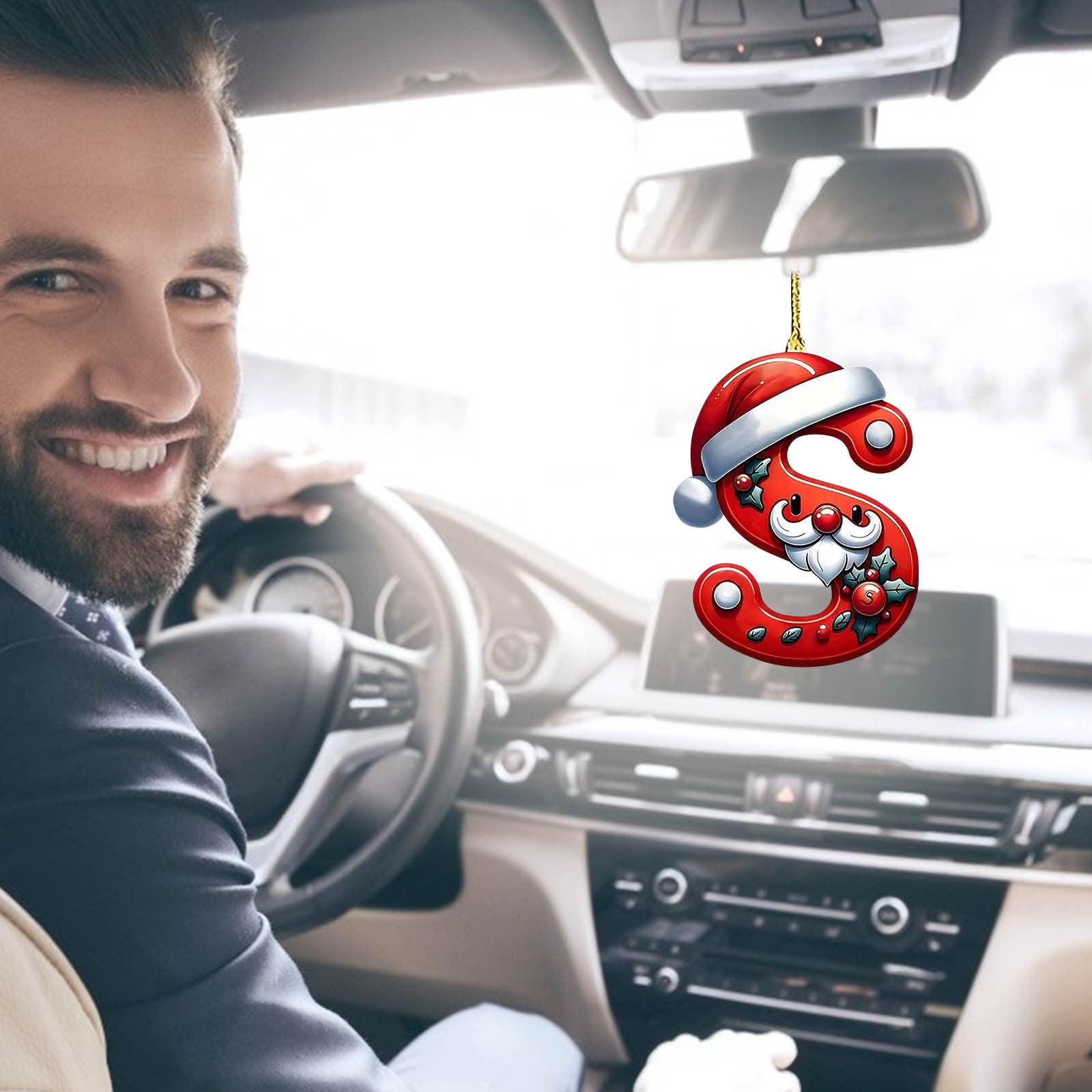 Zznnkj 26 Letters & Digital Christmas Tree Hanging Decoration Acrylic