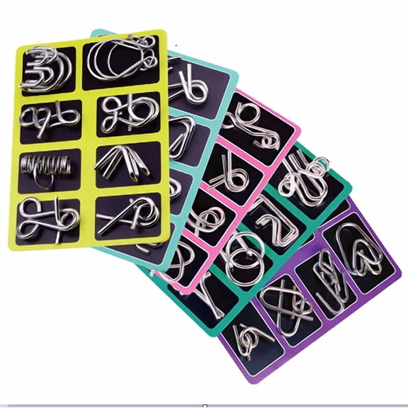 Zznnkj 8-Piece Metal Wire Puzzle Set