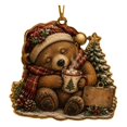 thumbnail image 1 of Zznnkj Animal Christmas Ornaments 3.93 Inch, 2D Acrylic Hanging Flat Pendants, Rustic Xmas Tree Decor for Farmhouse Home Holiday Keepsake Gift for Wildlife Lovers, 1 of 5