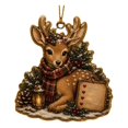 thumbnail image 1 of Zznnkj Animal Christmas Ornaments 3.93 Inch, 2D Acrylic Hanging Flat Pendants, Rustic Xmas Tree Decor for Farmhouse Home Holiday Keepsake Gift for Wildlife Lovers, 1 of 5