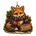 thumbnail image 1 of Zznnkj Animal Christmas Ornaments 3.93 Inch, 2D Acrylic Hanging Flat Pendants, Rustic Xmas Tree Decor for Farmhouse Home Holiday Keepsake Gift for Wildlife Lovers, 1 of 5