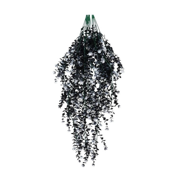 Zznnkj Artificial Hanging Vine Plant, Faux Trailing Plastic Greenery with Flowers, UV Resistant Hanging Basket Decor for Valentines Day Wedding Home Party Porch Wall Indoor Outdoor Spring Decoration