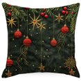 thumbnail image 1 of Zznnkj Christmas Throw Pillow Covers, 18 x 18 Inch, Soft Comfortable Linen Pillowcases for Sofa Bedroom Couch Winter Holiday Party Home Decor, 1 of 6