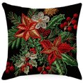 thumbnail image 1 of Zznnkj Christmas Throw Pillow Covers, 18 x 18 Inch, Soft Comfortable Linen Pillowcases for Sofa Bedroom Couch Winter Holiday Party Home Decor, 1 of 7