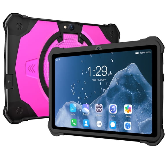 Zznnkj Kids Tablet with 8-Core, 7.1" Android Tablet for Kids with Case Included, HD Touchscreen, WiFi, Bluetooth, Parental Controls, 8000mAh Battery, 16 GB, Ideal Gift for Children, Pink