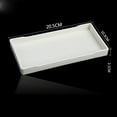 thumbnail image 1 of Zznnkj Serving Tray for Party Supplies, 8" x 4" Rectangular Platters for Serving Food, White Reusable Plastic Tray for Veggie, Snack, Fruit, Cookies, Desserts in Kitchen/Pantry Organization, 1 of 3