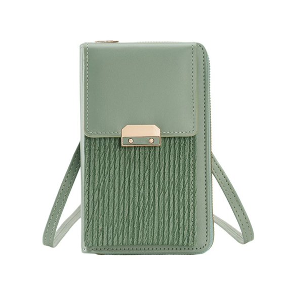 Zznnkj Small Crossbody Bags for Women, PU Leather Vertical Phone Bag, Slim Card Holder Wallet Purse Multi-Card Slot Handbag with Adjustable Strap