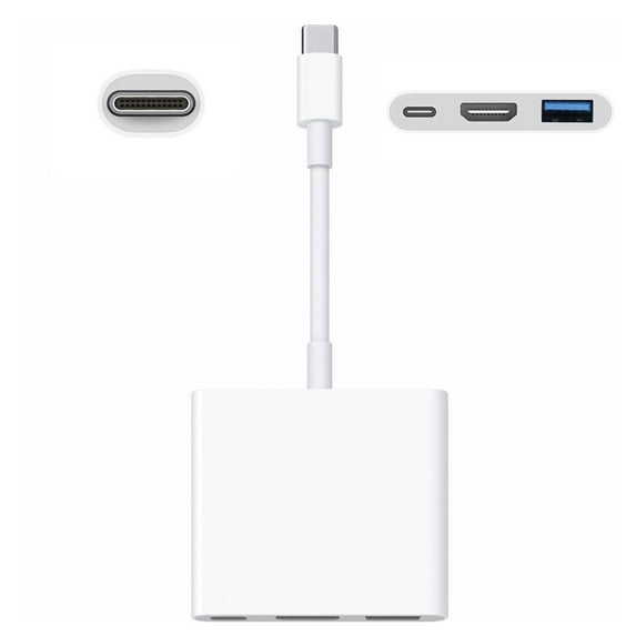 Zznnkj USB C to HDMI Multiport Adapter, USB-C Digital AV Multiport Adapter, Multiport AV Adapter with 4K HDMI Output USB 3.0 Port & USB-C Fasting Charging Port