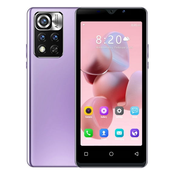 Zznnkj Unlocked Cell Phones, 4.42" U8 Smart Phone, Android 7.0 1GB+8G Mobile Phone, 1500mAh Unlocked Android Smartphones, Purple