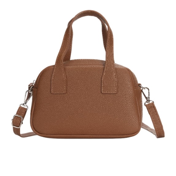 Zznnkj Women's PU Leather Mini Dome Satchel Bag, Lightweight Dual Carry Small Crossbody Bags with Detachable Strap, Structured Cell Phone Purse Clutch Handbag
