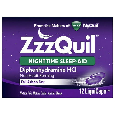 ZzzQuil Nighttime Sleep-Aid, LiquiCaps 12 ea (Pack of 6)