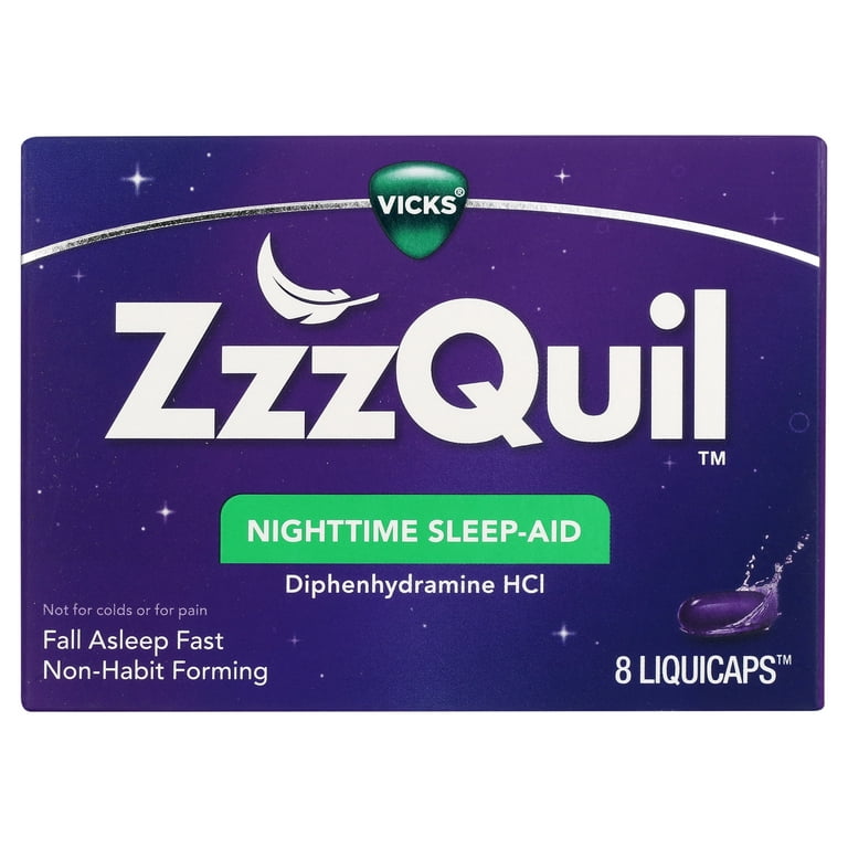 Aide-sommeil nocturne Vicks ZzzQuil LiquiCaps 36 unités 