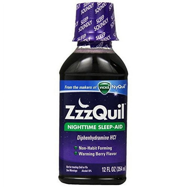 ◆睡眠shop◆ ZzzQuil Nighttime Sleep-Aid Liquid Warming Berry Flavor 12 Fl Oz