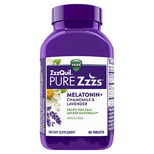 ZzzQuil PURE Zzzs Melatonin Sleep Aid, Tablets, Helps You Fall Asleep