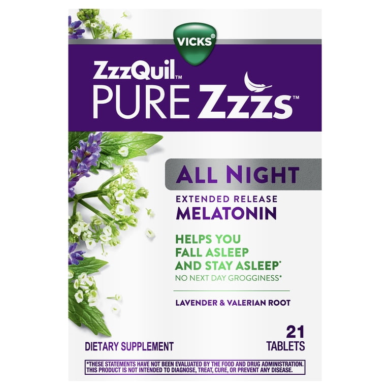 Zzzz ZzzQuil Pure Zzzs All Night Natural Sleep Aid Pill, Drug-Free Rest