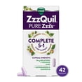 thumbnail image 1 of ZzzQuil PURE Zzzs Complete Sleep, Melatonin 10mg, L-Theanine, GABA, with Ashwagandha, and Magnesium, Melatonin Sleep Aid, 42 count, 1 of 10