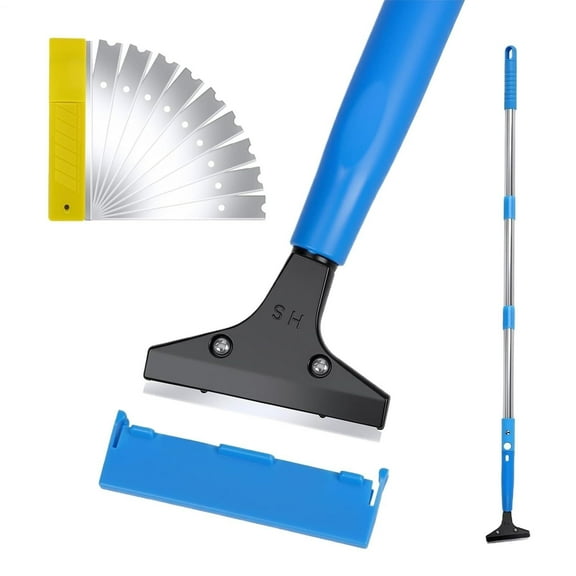 a Ceiling Scraper - Heavy Duty Cleaning Scraper,Glass Cleaning Tool - for Flooring Tile Grout Garage Garden Drywall Painting Window Glass Bathroom