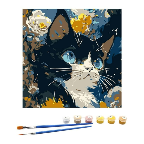 a DIY Digital Oil Painting Kit Animal Art 2 Brushes Pigments' Q5L4