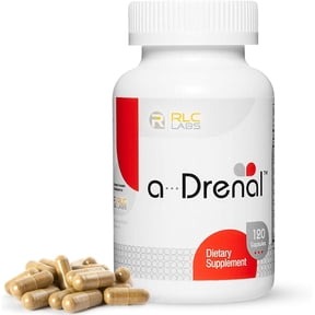 RLC, a-Drenal, Adrenal Support for Stress Relief and Energy - 120 Capsules, Balance Cortisol with Ashwagandha, Rhodiola, Cordyceps and Ginseng L-Theanine, Adrenal Support Supplements for Women & Men